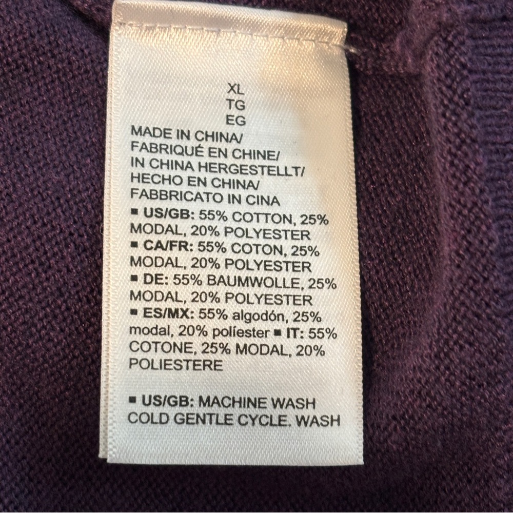 Amazon Essentials Women's Long-Sleeve Lightweight Crewneck Sweater Purple XL - Picture 4 of 7